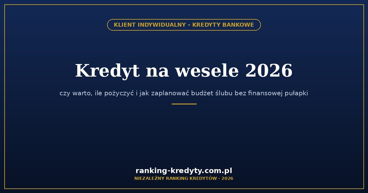 Kredyt na wesele 2026 – czy warto, ile pożyczyć i jak zaplanować budżet ślubu bez finansowej pułapki