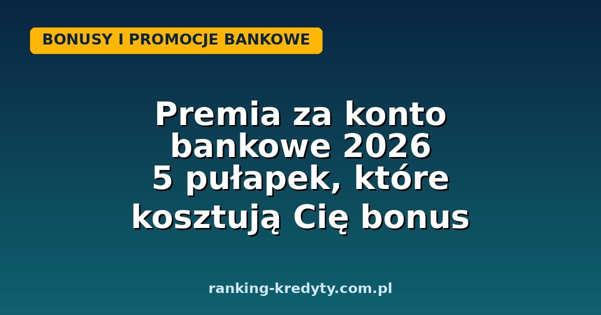 pułapki w promocjach bankowych na konto 2026