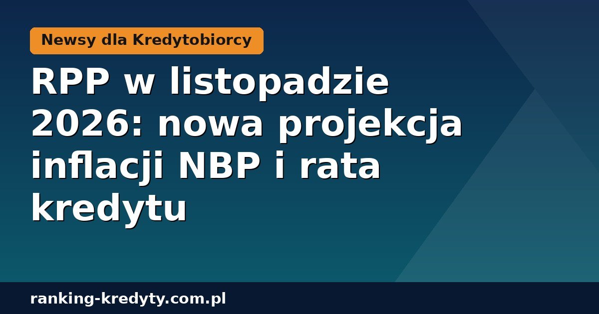 Posiedzenie RPP w listopadzie 2026 i wpływ projekcji inflacji NBP na ratę kredytu