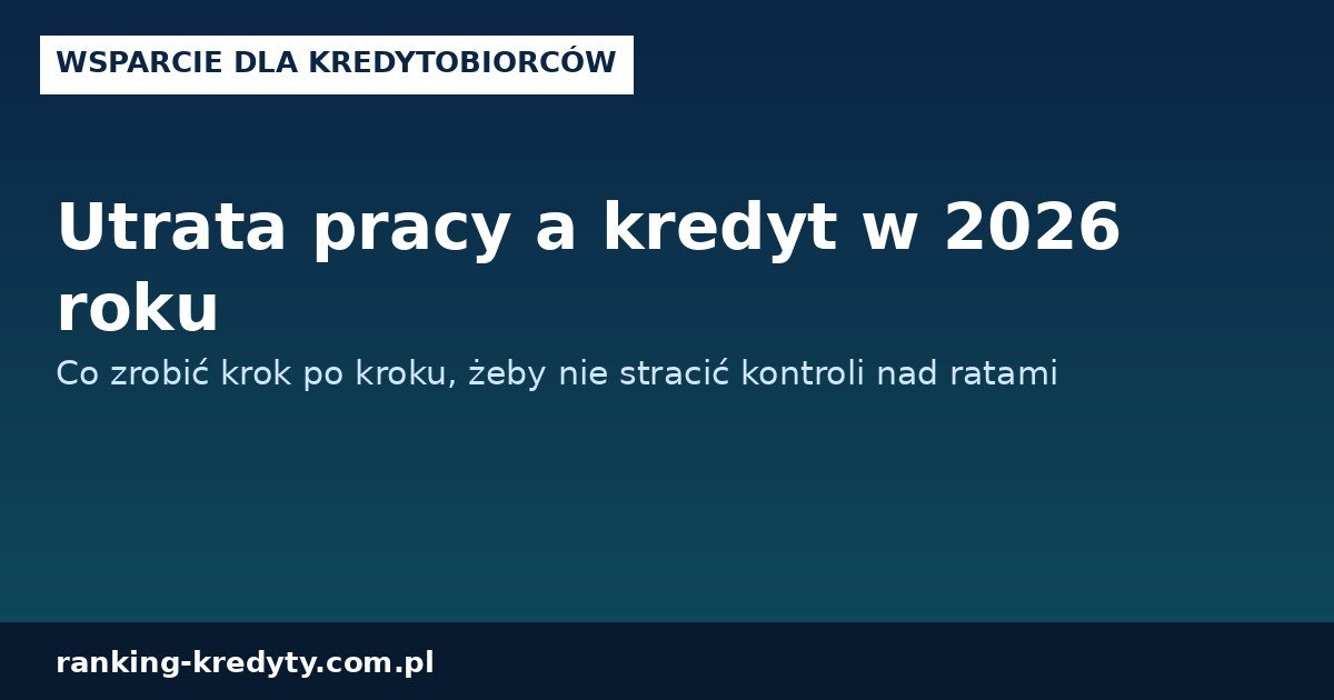 Utrata pracy a kredyt w 2026 roku